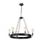 Maxim Lighting Noble 6-Light 26" Wide Black / Natural Aged Brass Chandelier 26273BKNAB - alternate 1